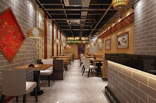 韶关传统中式餐厅餐馆装修设计效果图