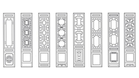 韶关喜迎门中式花格CAD设计图样式大全