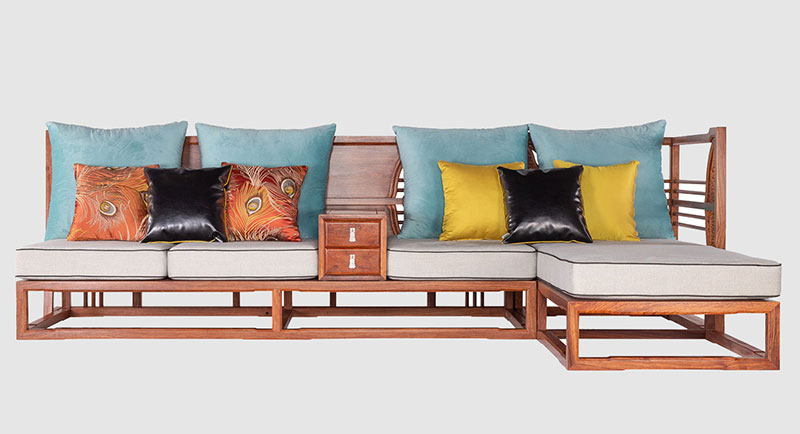 韶关中式家居装修实木沙发组合家具效果图